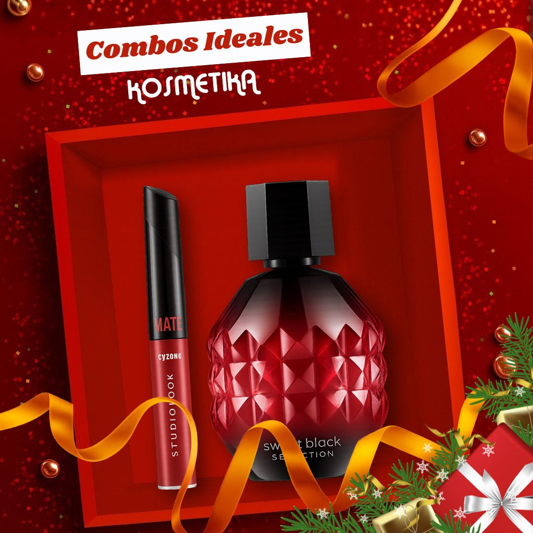 Combo 11 - Perfume SWEET BLACK SEDUCTION + LABIAL MATE
