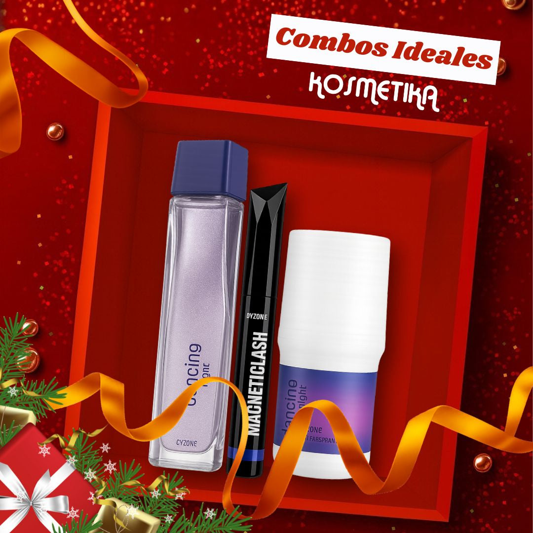 Combo 4+ Perfume Dancing Nigth+ rímel negro Cyzone+Desodorante