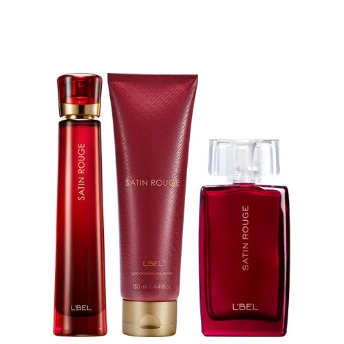 Set Satin rouge