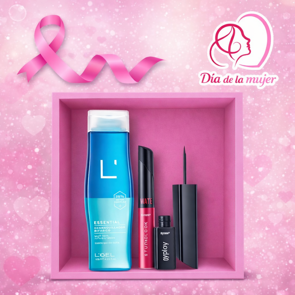 Combo 9- Desmaquillante bifásico+labial mate permanente+Delineador Plumón