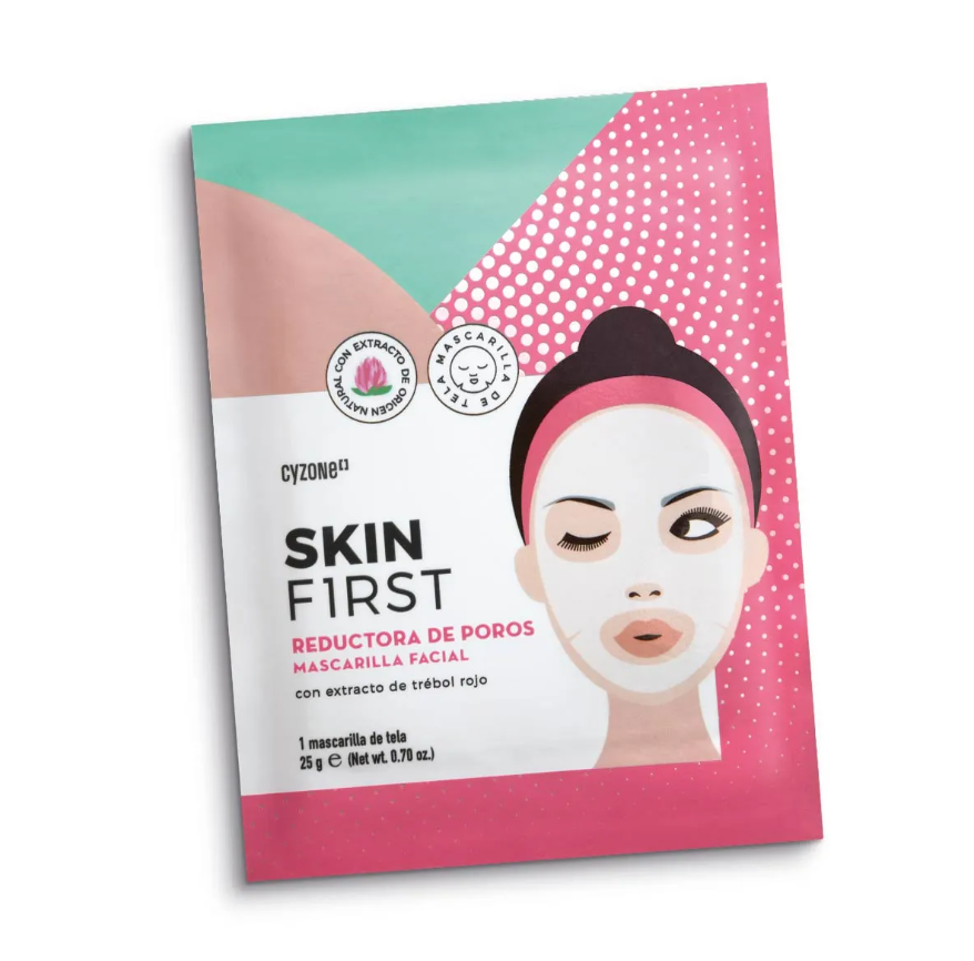 Mascarilla Facial De Tela Reductora De Poros Skin First