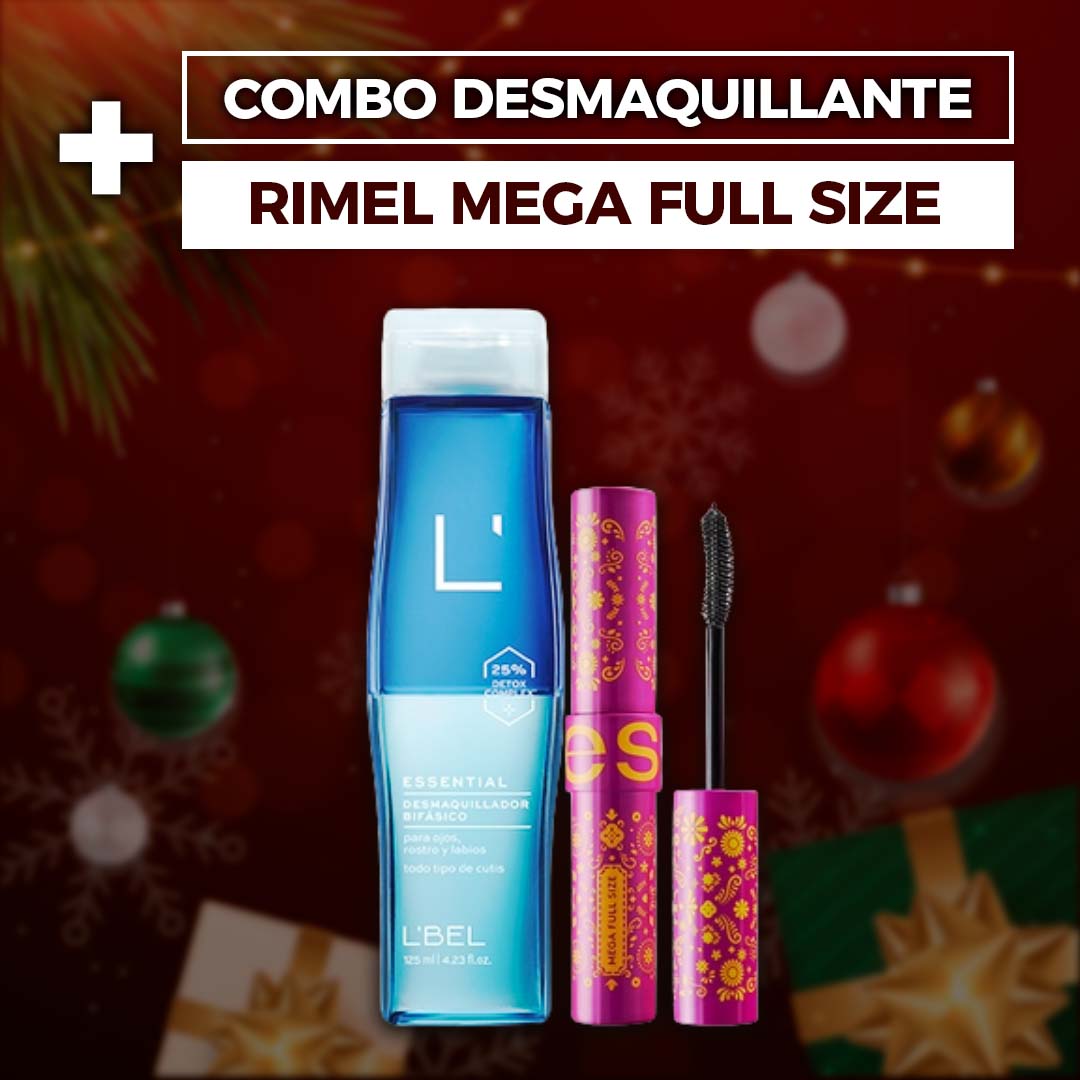COMBO DESMAQUILLANTE + RIMEL MEGA FULL SIZE
