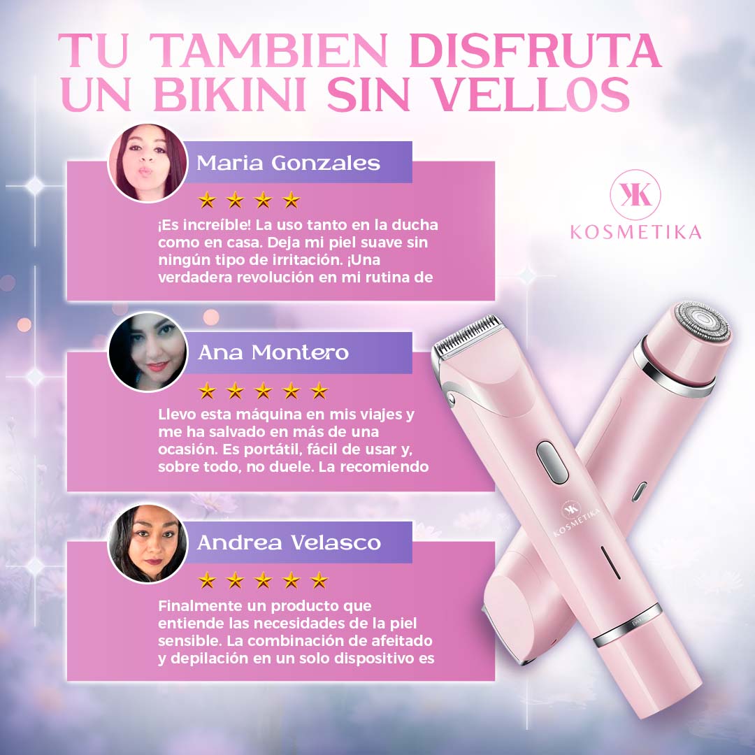 KOSMETIKA® DEPILADORA BIKINI PARA MUJER 2 EN 1
