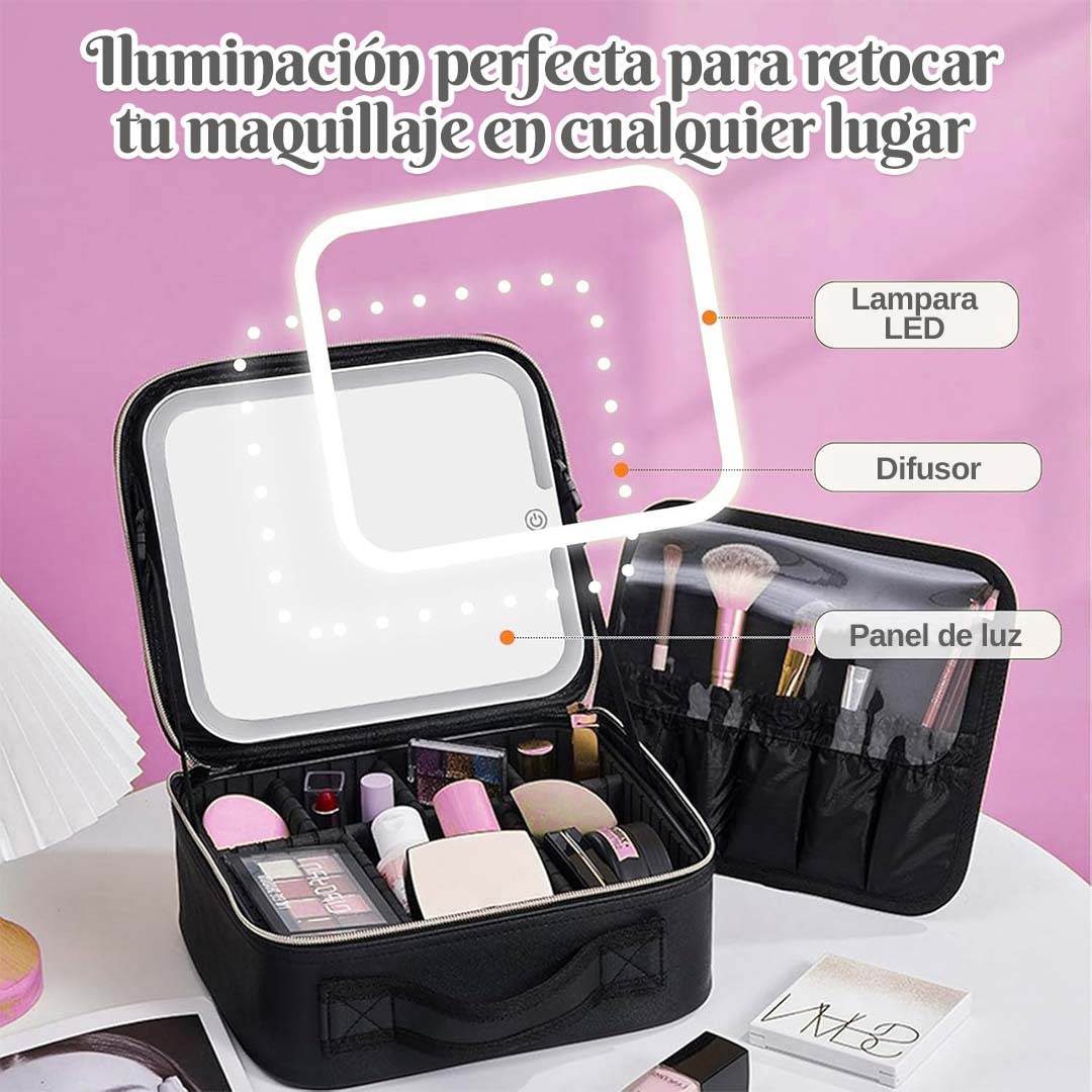 COSMETIQUERO CON ESPEJO LUMINOSO 🎁ENVÍO GRATIS🎁