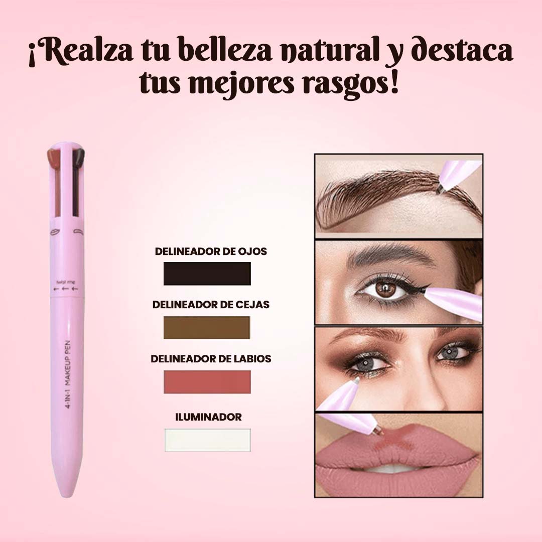 Delineador 4 EN 1 🎁Cejas, ojos, labios e iluminador 🎁Viral de TIKTOK 🎁