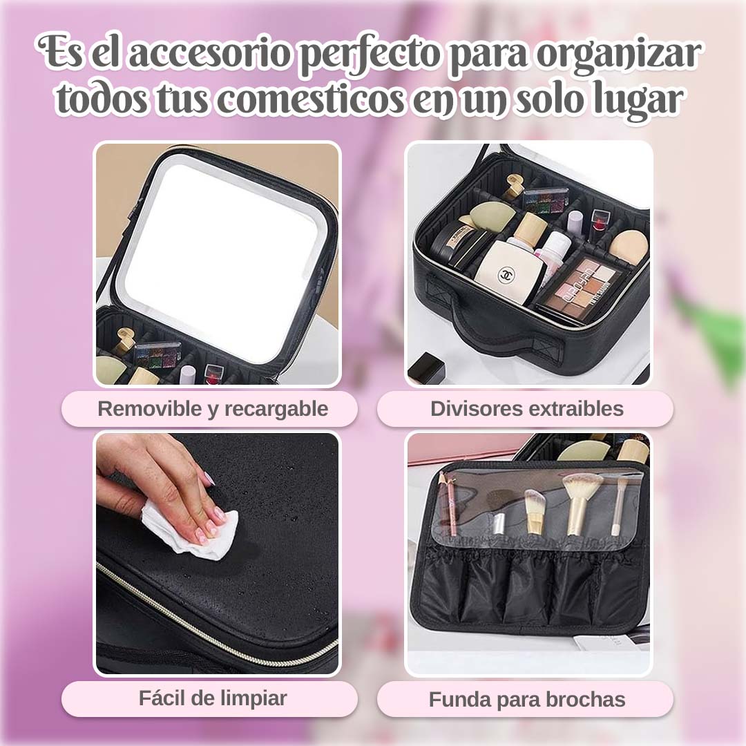 COSMETIQUERO CON ESPEJO LUMINOSO 🎁ENVÍO GRATIS🎁