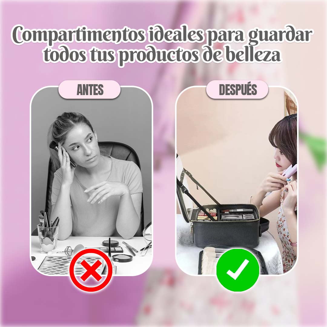 COSMETIQUERO CON ESPEJO LUMINOSO 🎁ENVÍO GRATIS🎁