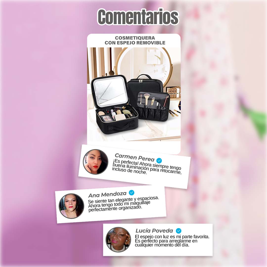 COSMETIQUERO CON ESPEJO LUMINOSO 🎁ENVÍO GRATIS🎁