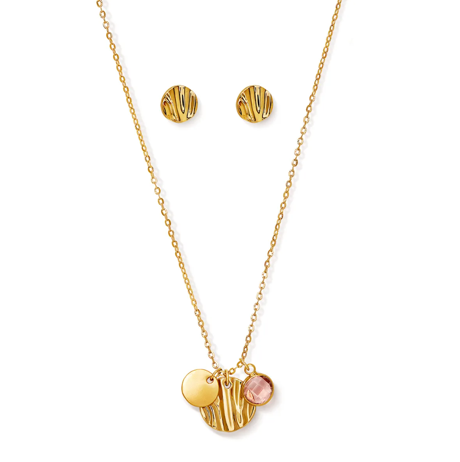 Estuche Collar + Aretes Shine Spring