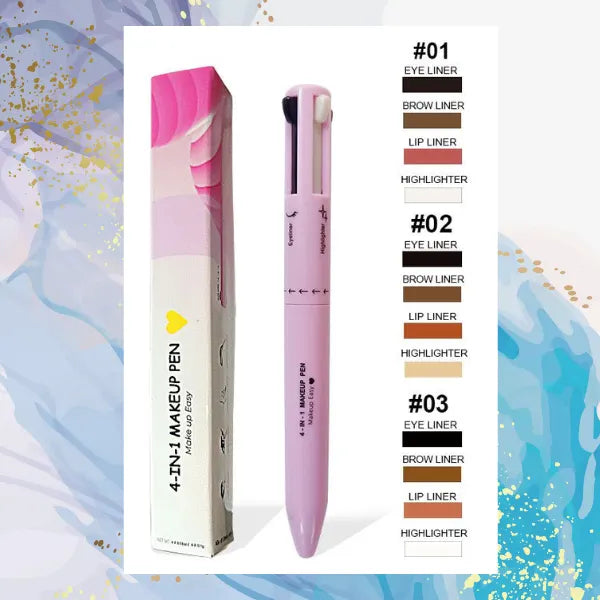 Delineador 4 EN 1 🎁Cejas, ojos, labios e iluminador 🎁Viral de TIKTOK 🎁
