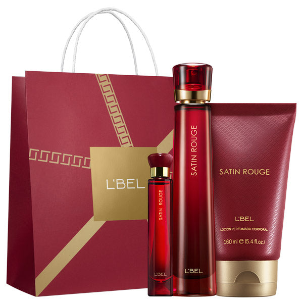 Set Satin rouge