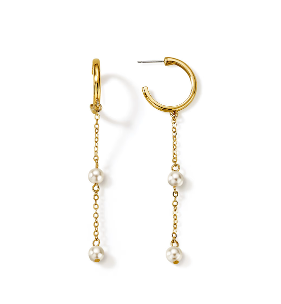 Aretes con baño de oro- Pearlost