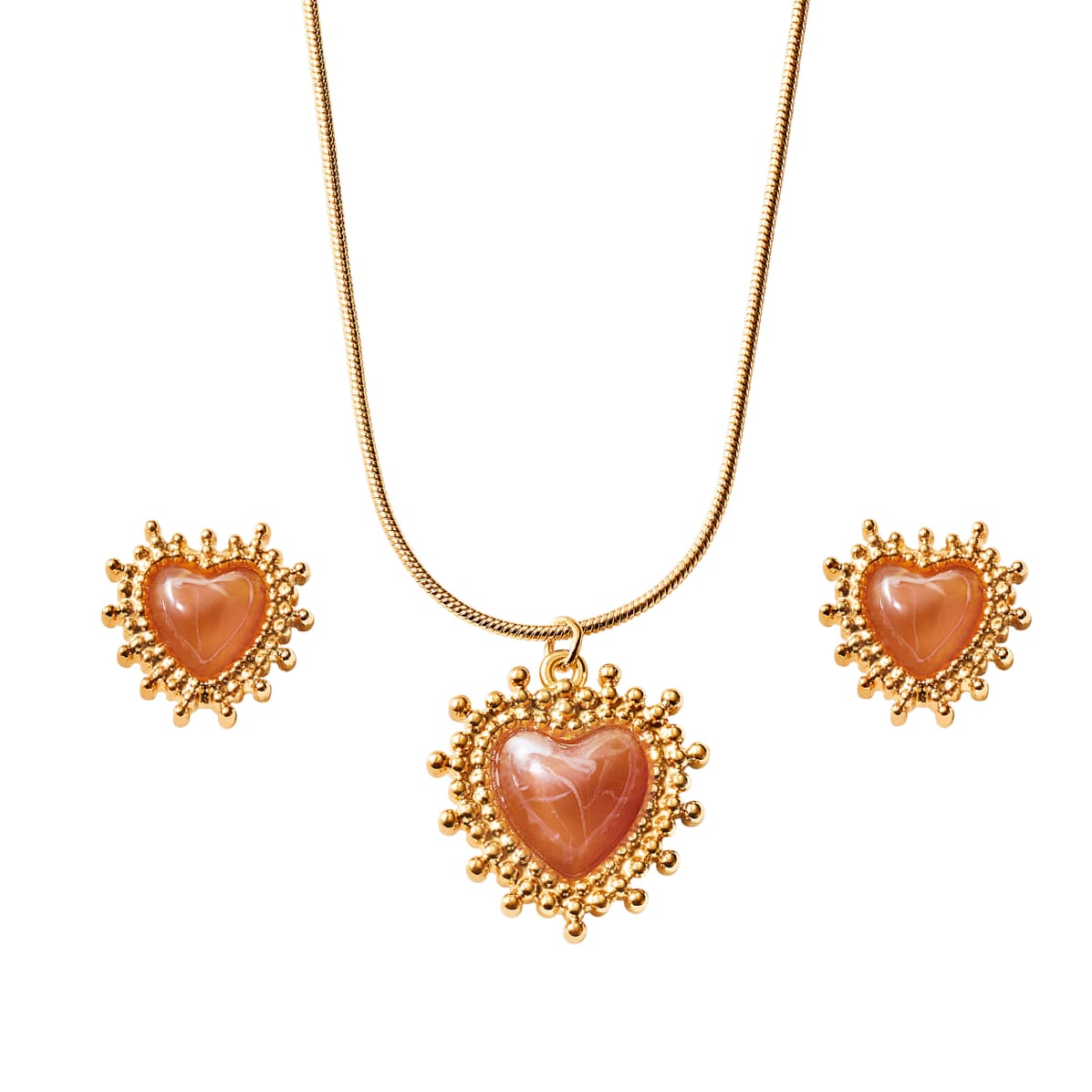 Set Collar + Aretes Latin Hearts
