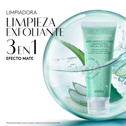 Limpiadora Facial en Gel Anti-imperfecciones Triple Acción Max