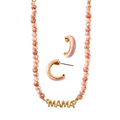 Set Collar + Aretes Love My Mom