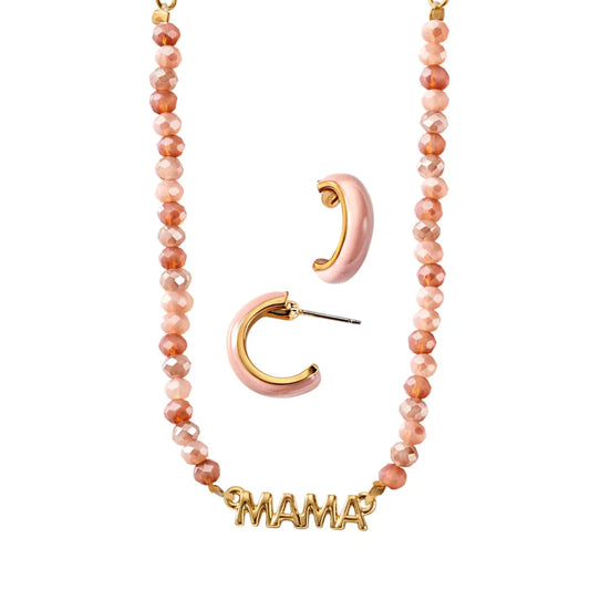 Set Collar + Aretes Love My Mom