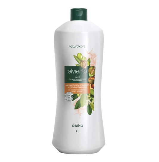 Shampoo 3 en 1 Alviento Fortalecimiento y Prevención Caída. 1 LITRO