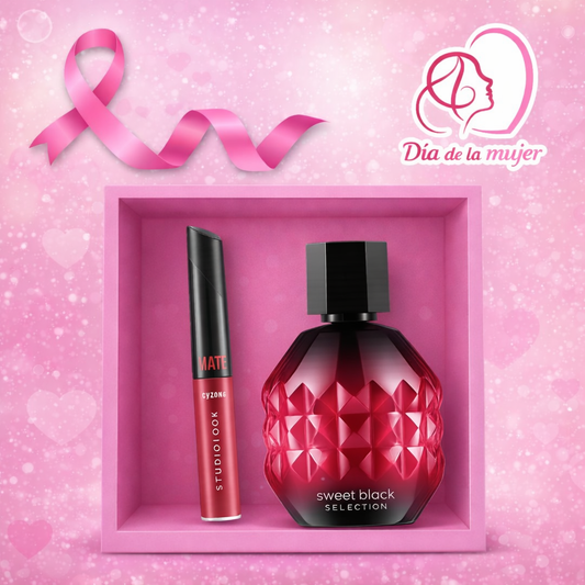 Combo 11 - Perfume SWEET BLACK SEDUCTION + LABIAL MATE
