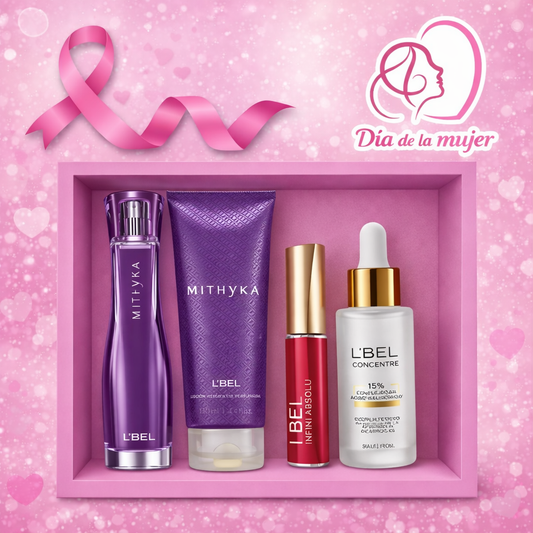 COMBO MITHYKA 4 PRODUCTOS(Perfume, crema, labial mate y sérum rejuvenecedor)