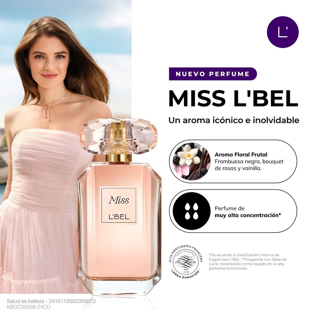 Perfume de mujer Miss L'BEL 50ml