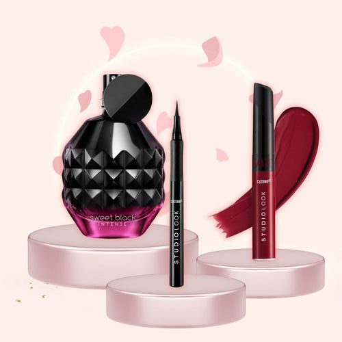 Combo Sweet Black Intense + Delineador Plumón Negro 🤩GRATIS🤩 Labial mate permanete