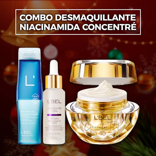 COMBO REJUVENECEDOR DESMAQUILLANTE + NIACINAMIDA + CONCENTRÉ