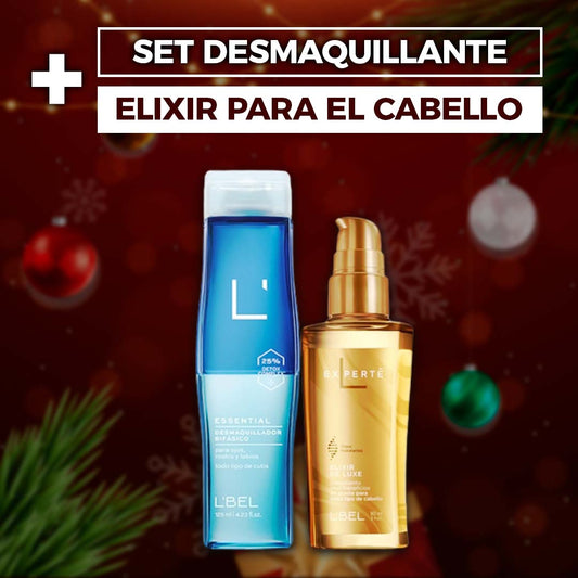 DESMAQUILLANTE + ELIXIR PARA EL CABELLO