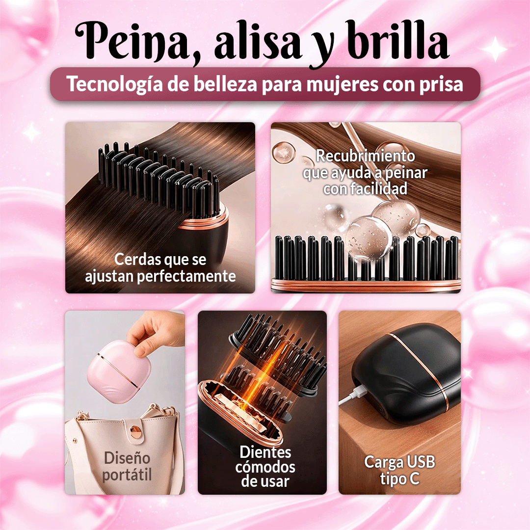 CEPILLO CALIENTE PORTATIL PARA CARTERA 🎁PROMO LANZAMIENTO🎁