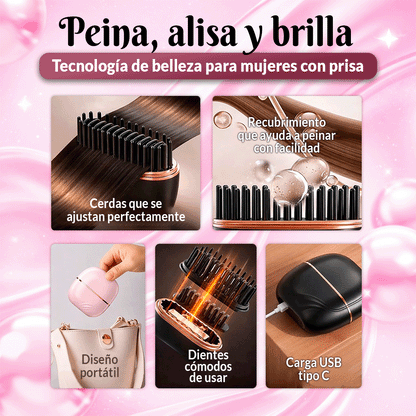 CEPILLO CALIENTE PORTATIL PARA CARTERA 🎁PROMO LANZAMIENTO🎁