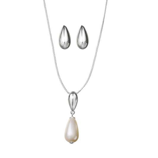Pearl of Grace Set Collar + Aretes