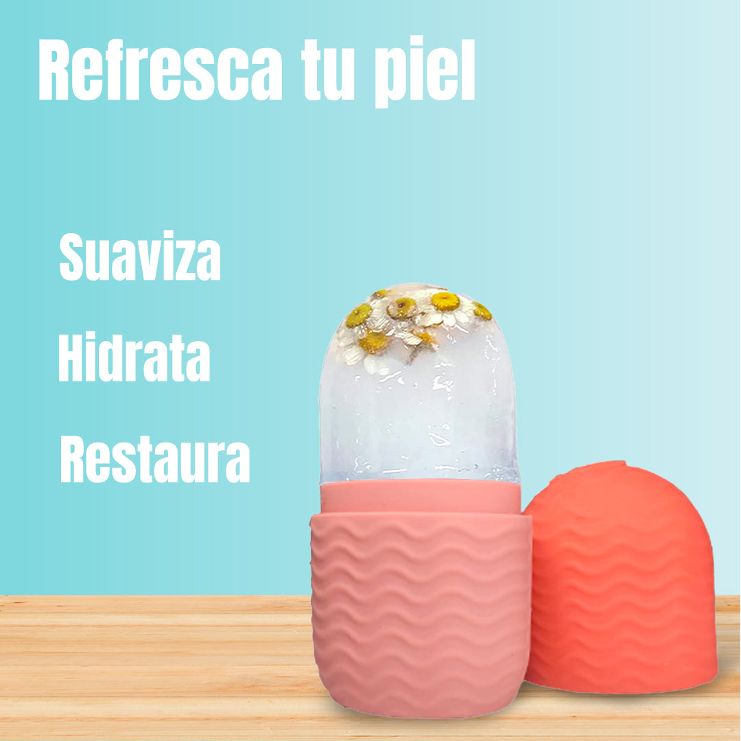 Masajeador facial de silicona para hacer hielo